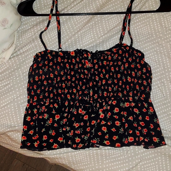 Floral flowey forever 21 crop top - Picture 1 of 3